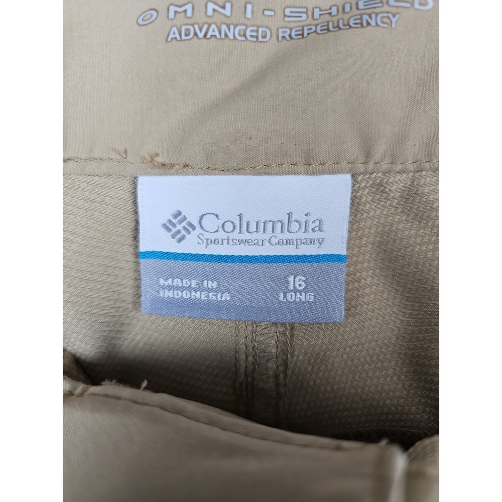Columbia Omni Shield Pants Women's Size 16 Beige Hiking Convertible - Picture 6 of 10